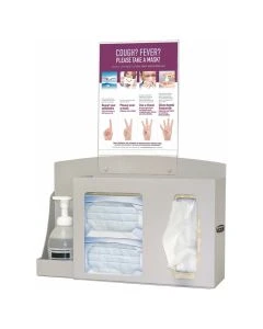 Bowman RS001-0512 Aluminum Respiratory Hygiene / Flu Stations