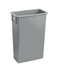 Clark Food Service Equipment 475WH23GY 23 Gallon Gray Slim Rectangular Trash Can